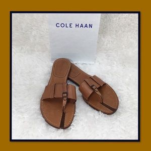 COLE HAAN LEATHER THONG SANDALS 6 1/2